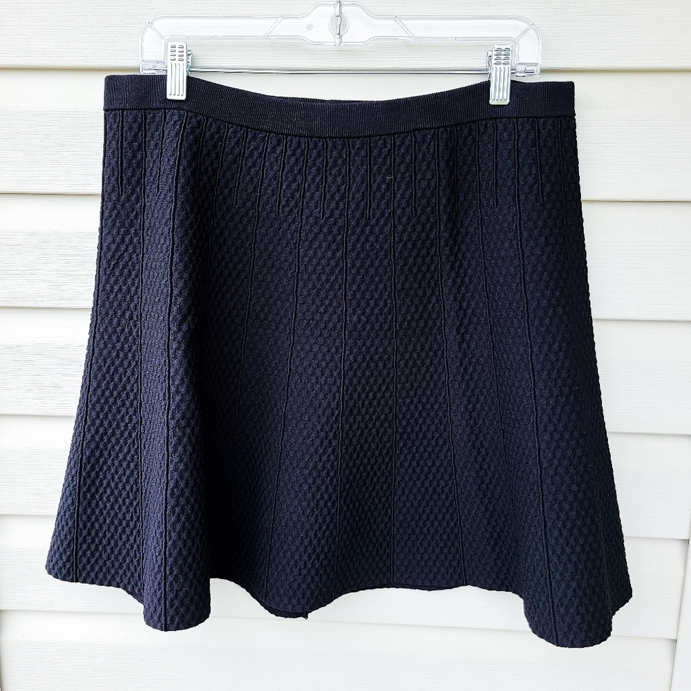 ➕skater skirt➕ Black Flared Sweater Mini Skirt
